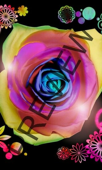 Cute Neon Zen Flower Wallpaper Screenshot