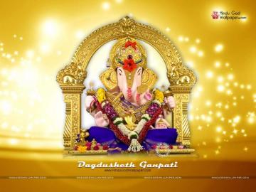 Dagadusheth Ganpati Wallpaper HD Full Size