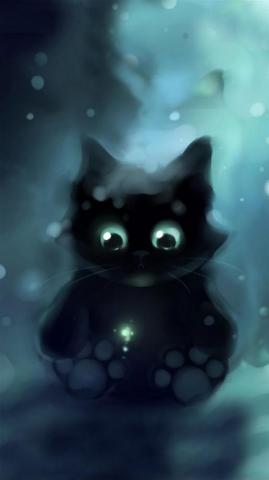 Black Cat Galaxy Wallpaper On