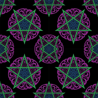 Pagan Pentacle Wallpaper Small Knotwork Pentacles