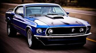 Classic Ford Mustang Wallpaper Blue Vintage Cars Power