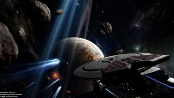 Nebula Class Starship Cool Desktop Background