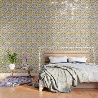 Apple Blossom Polka Dots Wallpaper By Patriciasheadesigns Society6