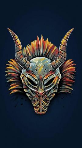 Black Panther Killmonger Tribal Mask Wallpaper