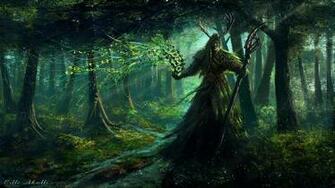 Wallpaper Druid In Forest
