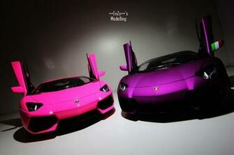Lamborghini Aventador Purple And Pink Pictures HD Wallpaper