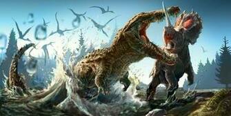 Great White Shark Vs Deinosuchus Rugosus The World Of