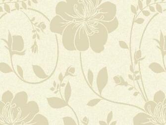 Cream Floral Wallpaper With Metallic Background Jpg