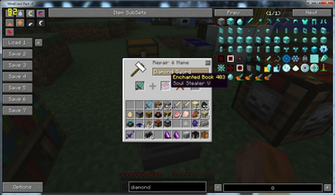 Minecraft Enchanted Diamond Sword On An Book