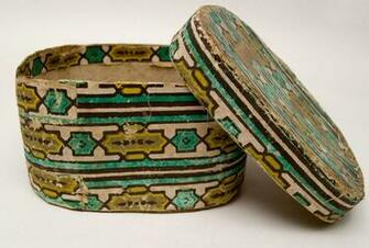 19th Century Antique American Wallpaper Box