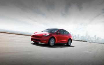 Tesla Model Y Front Three Quarter Wallpaper Newcarcars