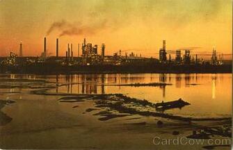 Oil Refinery At Night Tulsa Oklahoma Wells