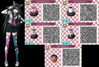 Acnl Ibuki Mioda Outfit Qr Codes Request By Codez On