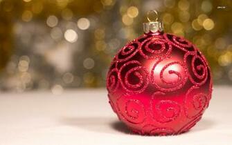 Elegant Christmas Bauble Wallpaper Holiday