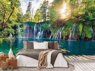 Tropical Waterfall Wallpaper About Murals