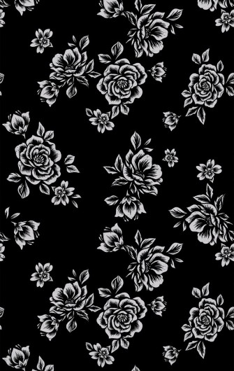Flowers Wallpaper Black And White
