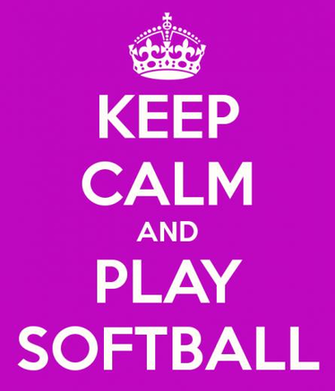 Cute Softball Background Keep Calm And Play