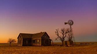 Old Barn And Windmill Wallpaper