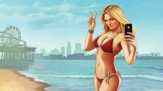 Grand Theft Auto Bikini Model UHD 4k Wallpaper