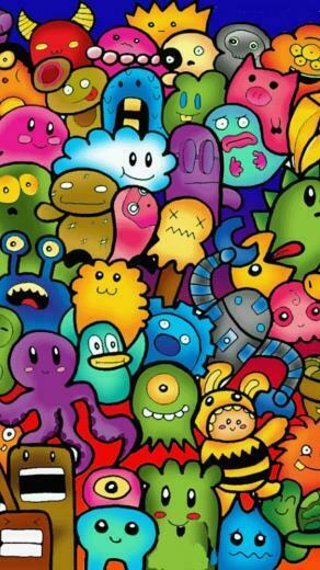 Cute Ghosts iPhone Wallpaper