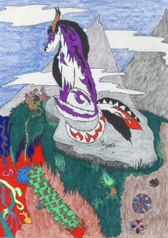 Trippy Wolf By Jadethepredator
