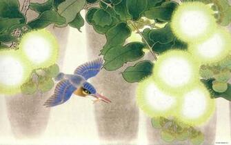 Wallpaper Art Flowers And Birds