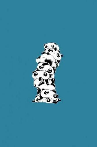 Cute Pandas iPhone Wallpaper