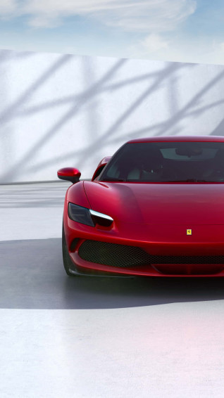 3d Red Ferrari iPhone X Wallpaper