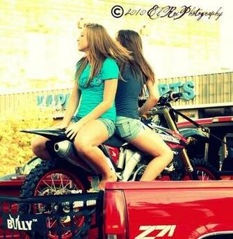 Girls On Dirt Bike By Aaron Tuell