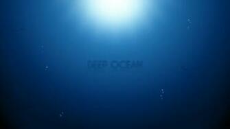 Blue Ocean Sun Minimalistic Fish Vectors Bubbles Lonely