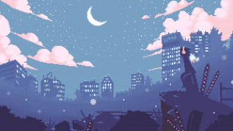Pixel Art City Wallpaper