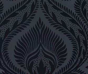 Black Velvet Flock Wallpaper Dryden By Osborne Little