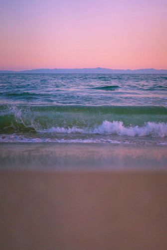 Pink Beach Sunset Wallpaper