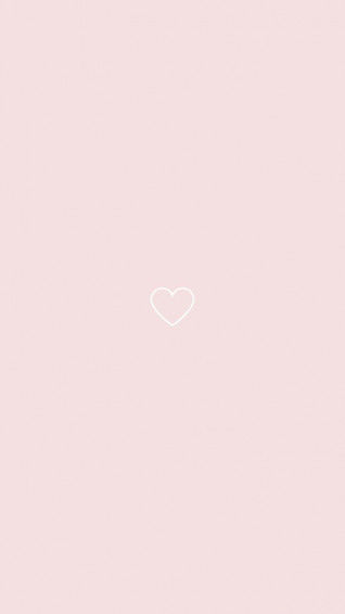 Minimal Pink And White Heart Wallpaper iPad