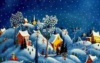 Christmas Village Wallpaper