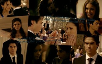 Damon And Elena The Vampire Diaries Tv Show Wallpaper