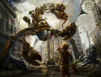 Sci Fi Art Steampunk Goliath 2d Digital Concept