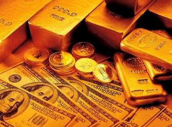 Wallpaper Box Money And Gold Bars HD