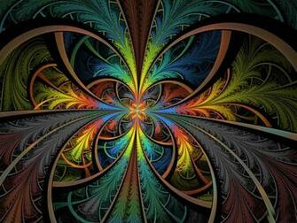 Stained Glass Abstract Desktop Wallpaper Feathered