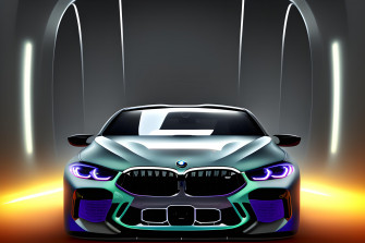 Bmw M8 Competition Matte Black With Angel Eyes Lights And A Tunnel