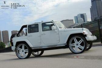 Jeep Wrangler White Vellano Wheels Tuning Cars Wallpaper Background