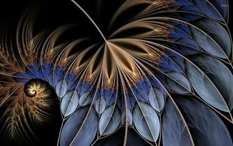 Fractal Feather Wallpaper Abstract