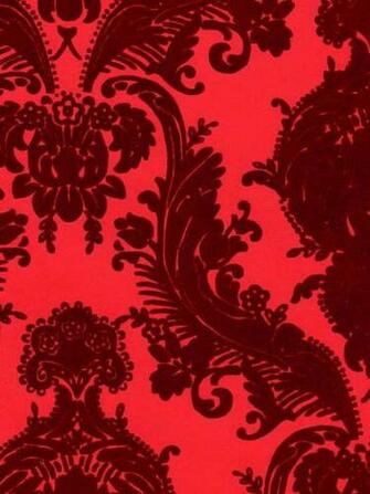 Wallpaper Walls Flock Velvet More Red Flocked