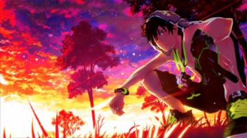 Ao No Exorcist Rin Okumura Scenic Blue