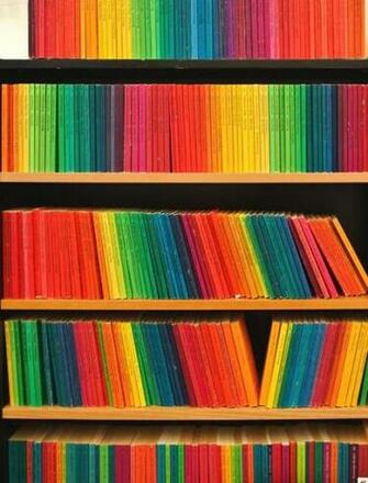 Ranbow Book Case Wallpaper For Nokia Lumia