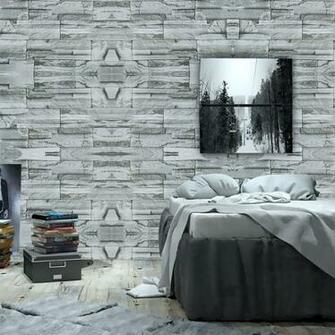Wpt Brick Stone Textured Self Adhesive Wallpaper Roll Multi