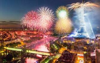 Wallpaper Tower The Bastille Day France Paris Fireworks
