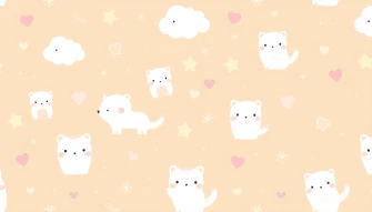 Kawaii Light Brown Wallpaper
