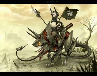 Mecha Spear Girl Beast Anime HD Wallpaper Desktop Pc Background