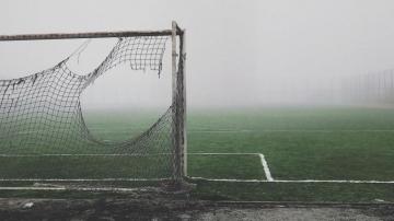 Wallpaper Football Gate Torn Fog Lawn Mood